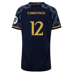 Real Madrid Eduardo Camavinga #12 Bortatröja Kvinnor 2023-24 Kortärmad